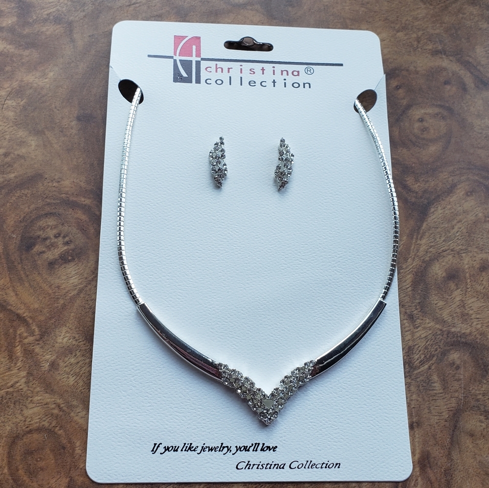 Christina Collection CZ Necklace and Earrings Set